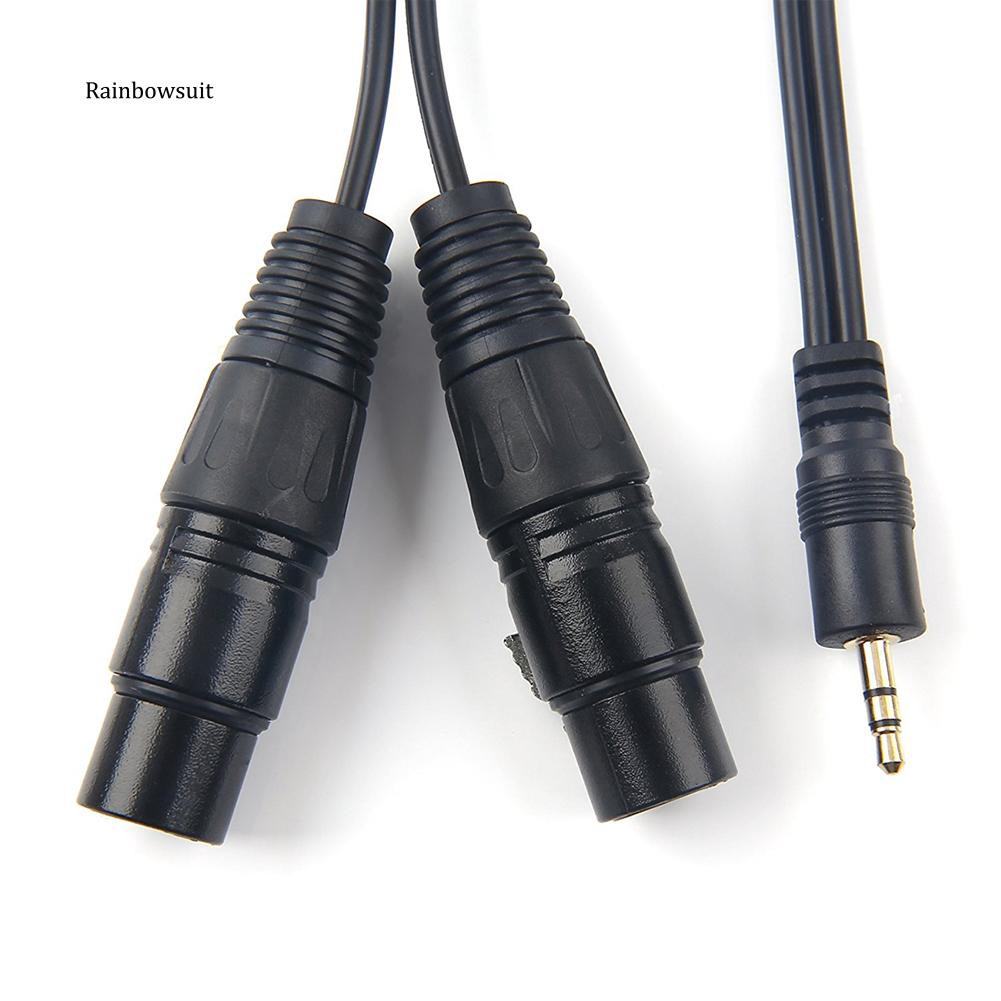 Cáp chia tín hiệu âm thanh Kabel 1.5m từ đầu XLR 3-Pin cái thành đầu 3.5mm đực