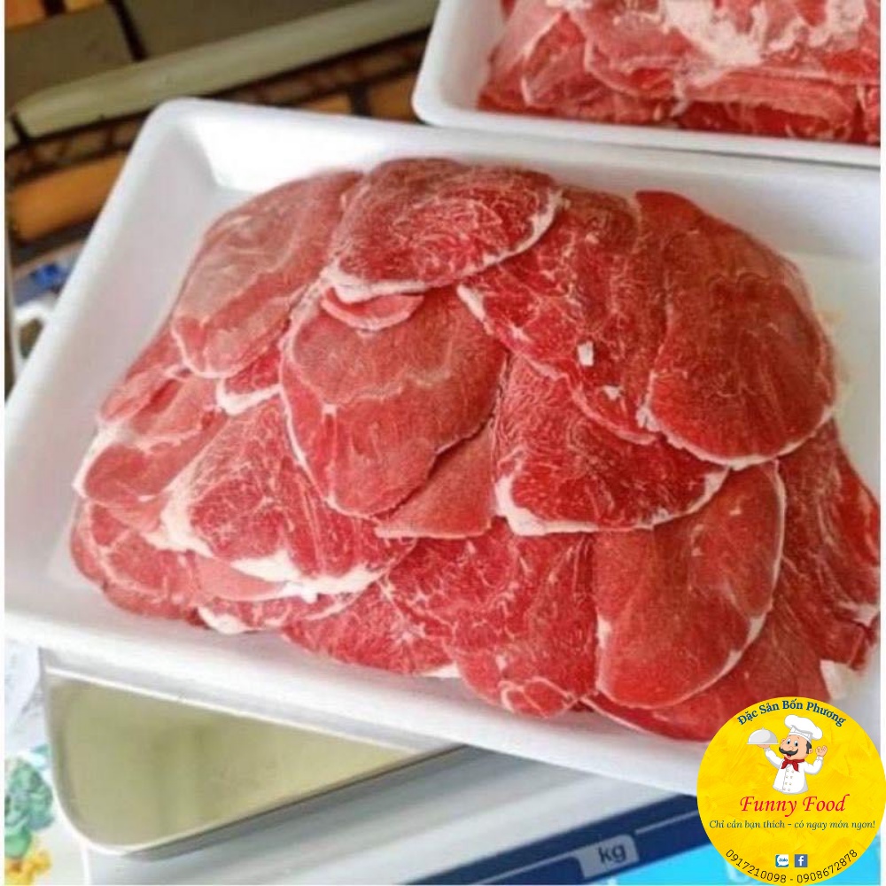 Bắp Bò Úc Thái Lát – Nhúng Lẩu, Nướng - Khay 500g -  - Funnyfood