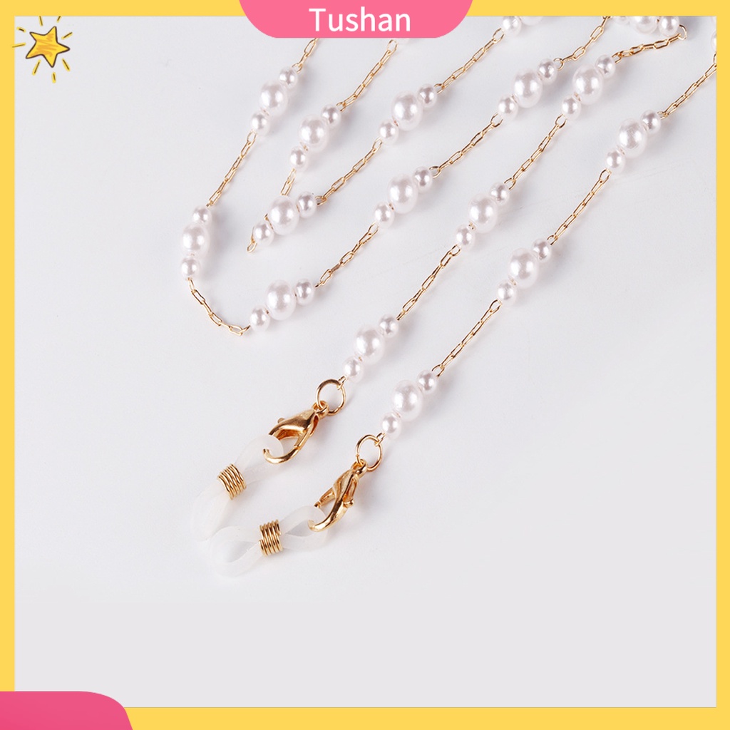 Dây xích gắn mắt kính xâu hạt cườm trang trí đẹp mắt chống mòn tiện lợi dùng trong các bữa tiệc