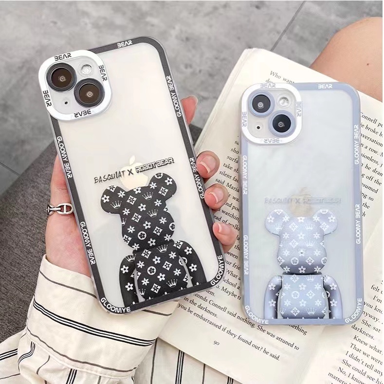 Ốp điện thoại hình gấu LV X cho iphone 13ProMax i13 13pro 11 Pro Max i11 iX Xlus 8plus 7 PLUS XR Xs MAX 12Pro 12ProMax