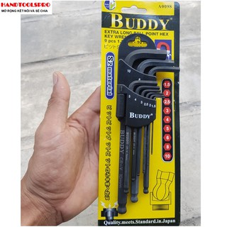 Bộ lục giác bi đen có nam châm 9 cây A0098 BUDDY