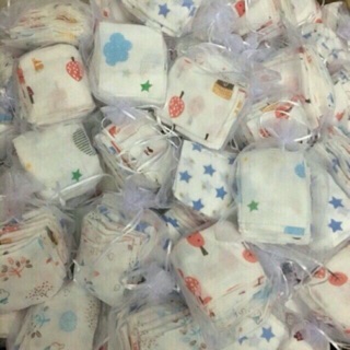Khăn sữa aden in hình túi lưới 10 chiếc