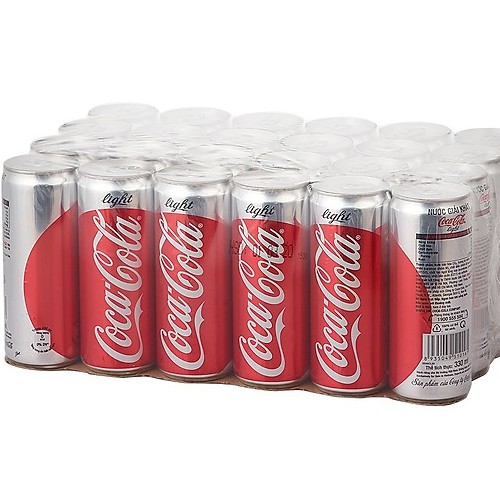 Thùng 24 lon nước ngọt Coca Cola Light lon 320ml