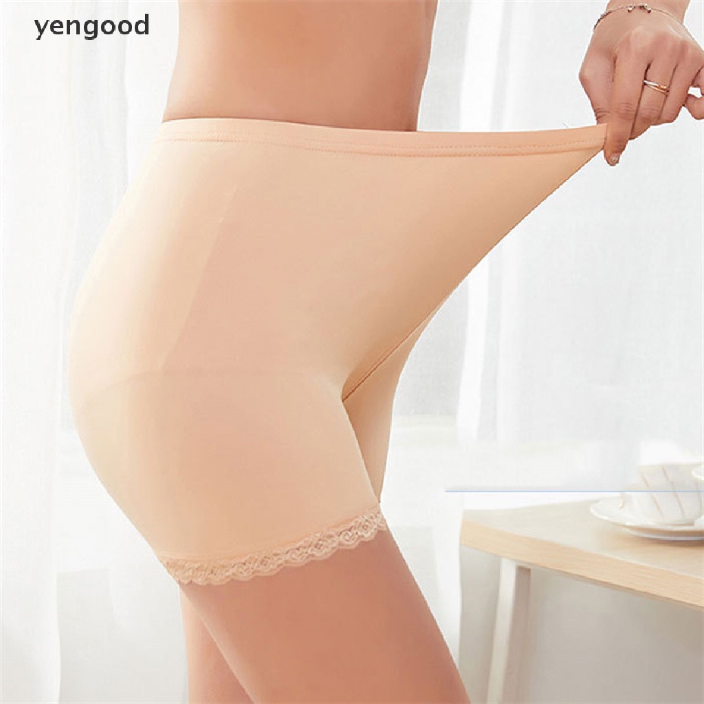 Quần Lót Boxer Ngắn Dáng Ôm Không Đường May Phối Ren Quyến Rũ Cho Nữ