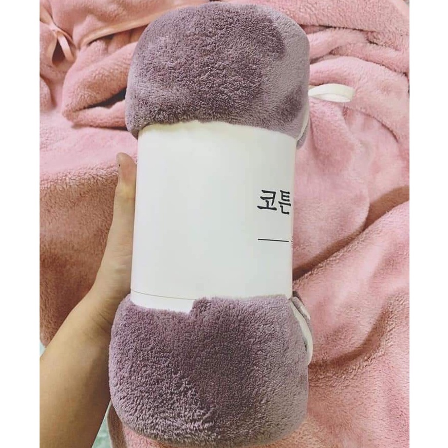 Khăn tắm lông cừu xuất Hàn kích thước 140x70cm siêu thấm hút mềm mịn