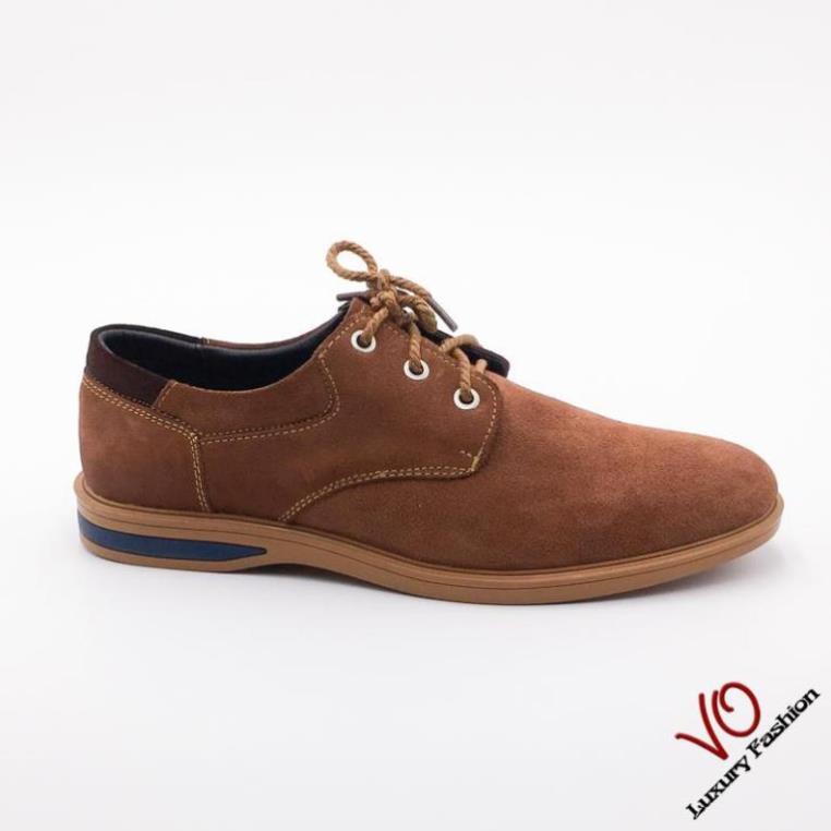 Giày da lộn màu vàng bò : Giày VO VP09 3459 . #