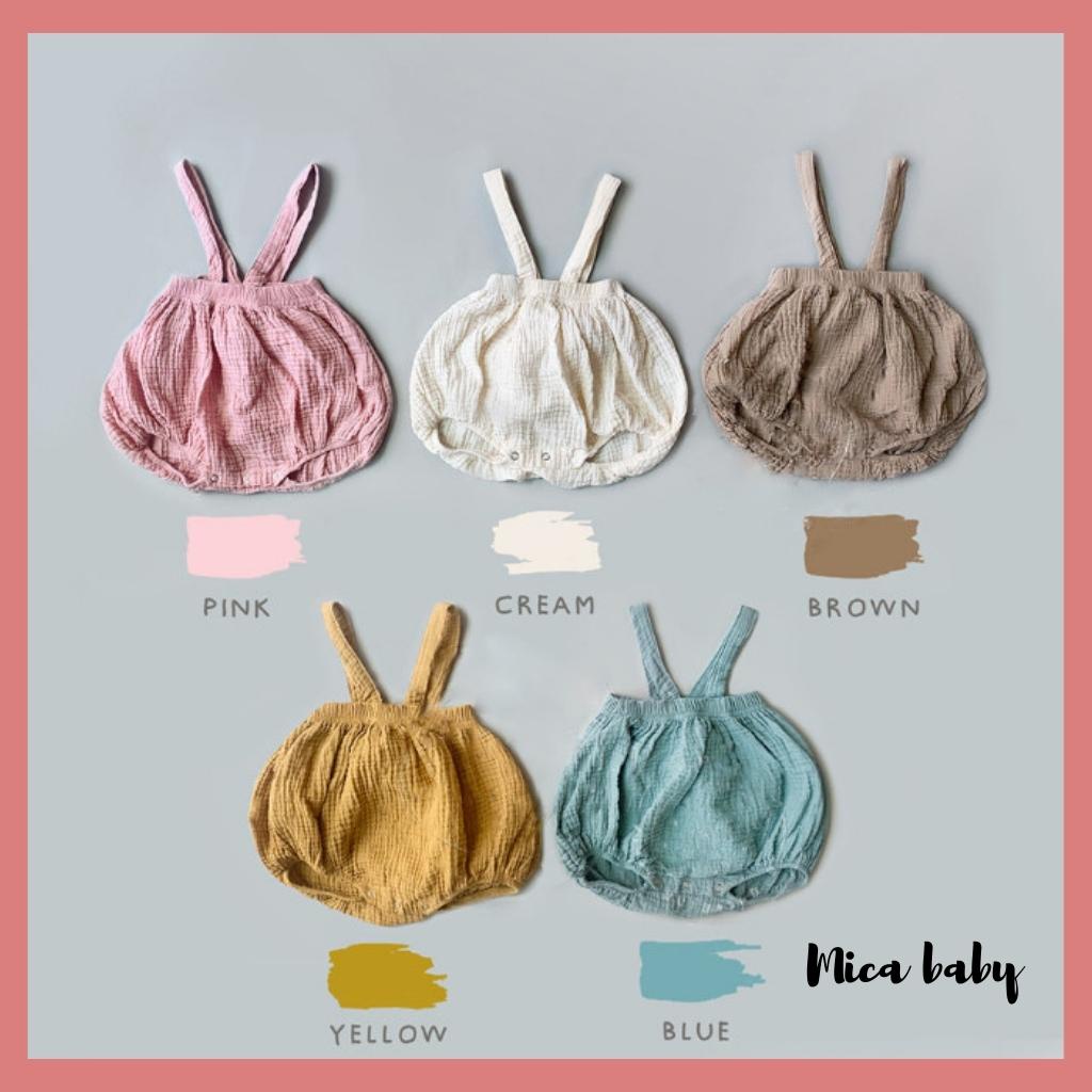 Quần yếm đeo dây, quần boom phong cách hàn quốc xinh xắn cho bé QA33 Mica Baby