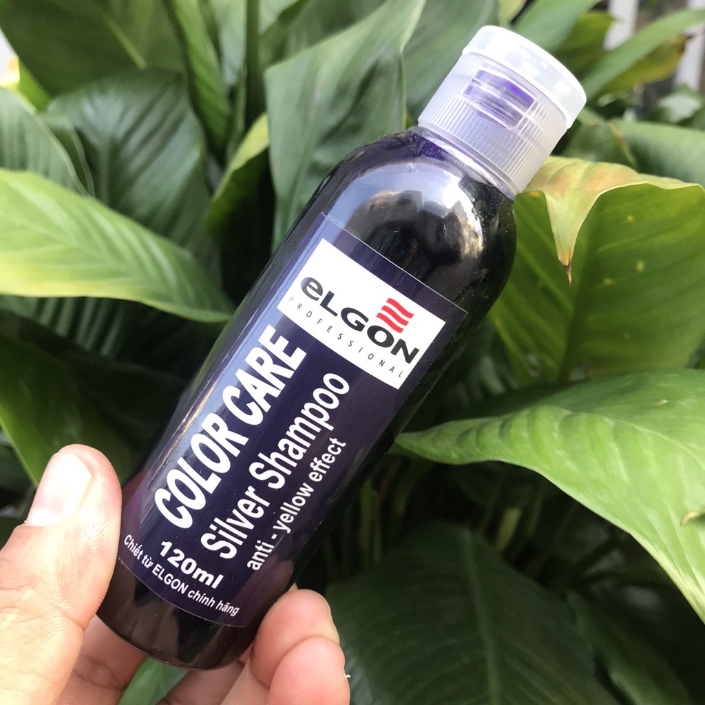 Dầu gội khử vàng dành cho tóc tẩy trắng, tóc bạch kim Silver Shampoo Elgon 300ml