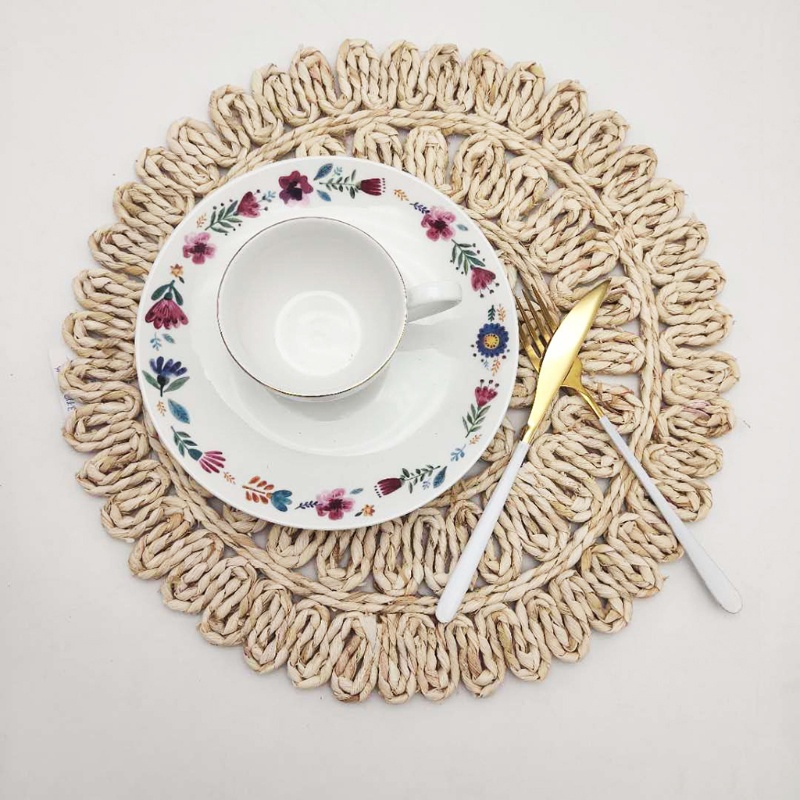 Aoto Thảm Lót Bàn Tròn Cách Nhiệt Phong Cách Boho