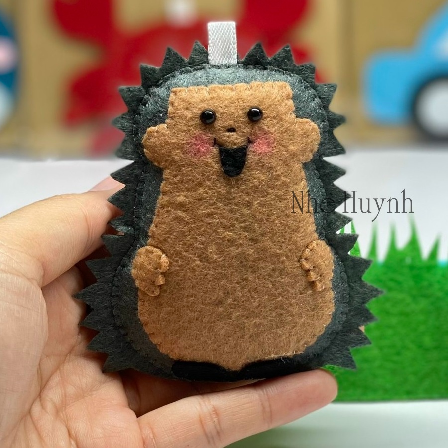 Móc Khóa Vải Nỉ Con Nhím (A002)