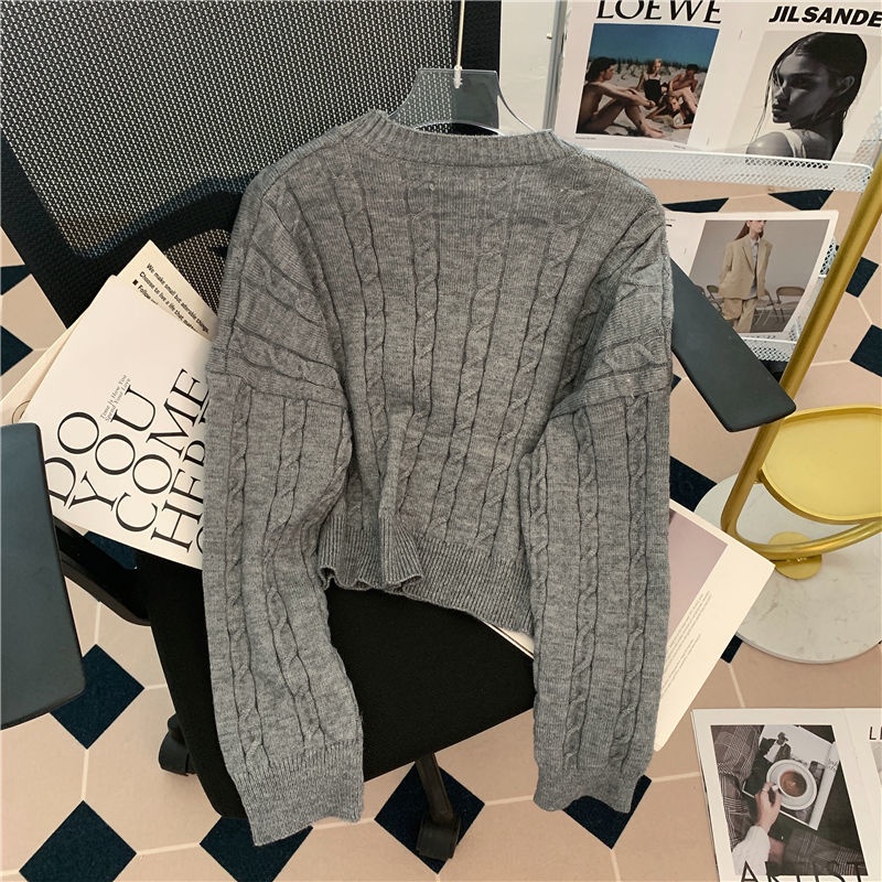 Áo Len Tay Dài Dáng Rộng Thiết Kế Mới Ngọt Ngào Thời Trang Dành Cho Nữ