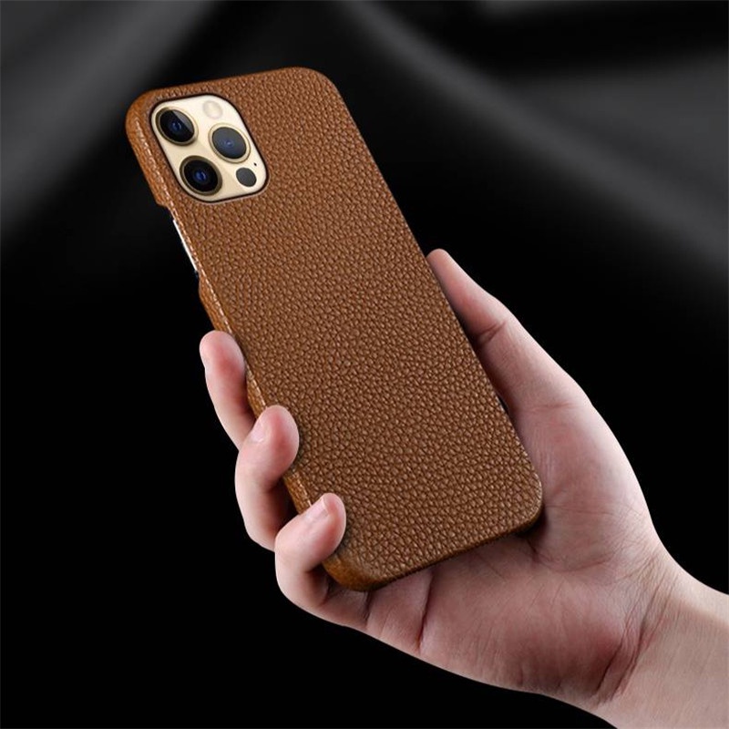 Langsidi Ốp Điện Thoại Da Bò Mỏng Cho iphone 13 pro max 12 mini 11 12pro max