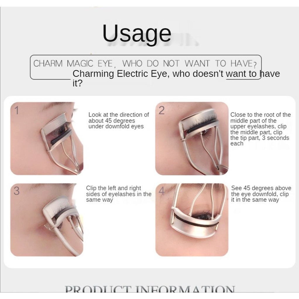 Eyelash curler, create a perfect wide-angle arc, create attractive, natural and long-lasting eyelashes, suitable for beginners to curl and curl