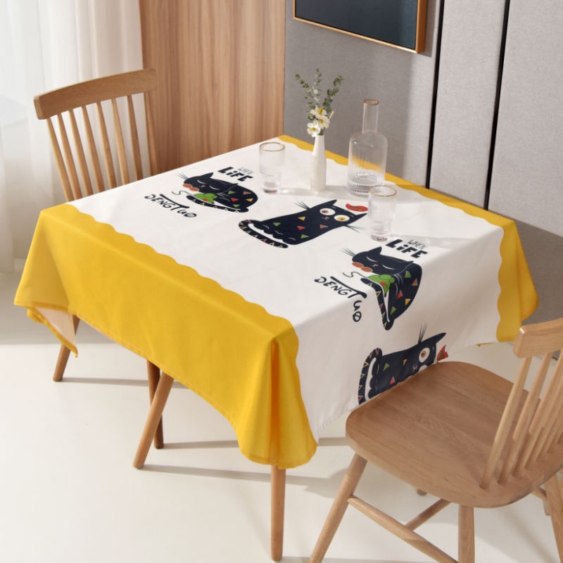 Khăn Trải Bàn Hình Vuông Bằng TPU Chống Thấm Nước / Dầu / Bỏng Phong Cách Bắc Âu