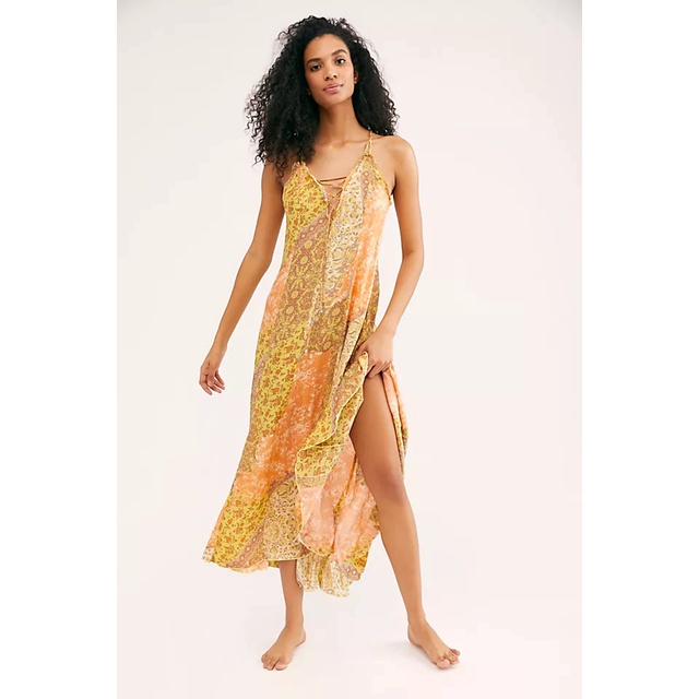 Đầm hai dây dáng maxi slip Fr33 P3ople xuất khẩu