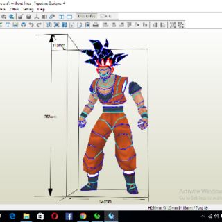 Mô hình giấy goku 23cm