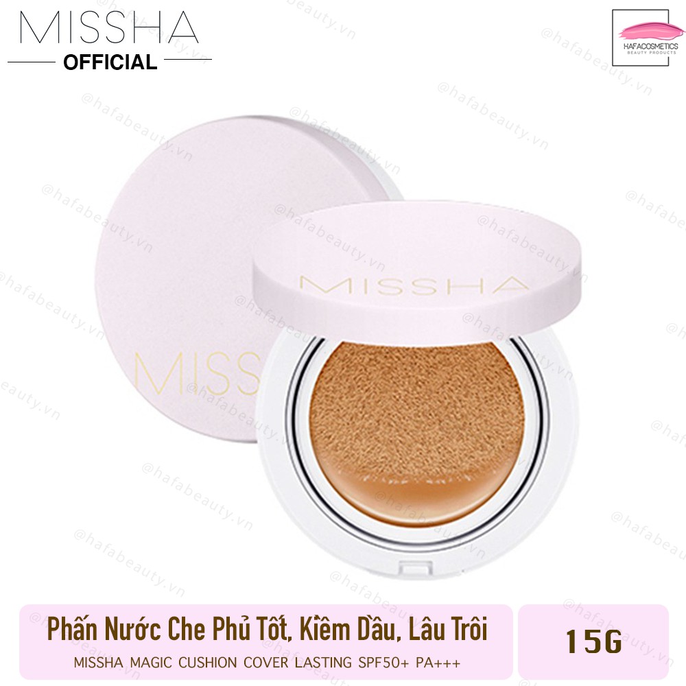 Phấn Nước Che Phủ Hoàn Hảo, Kiềm Dầu, Lâu Trôi Missha Magic Cushion Cover Lasting SPF50+ PA+++