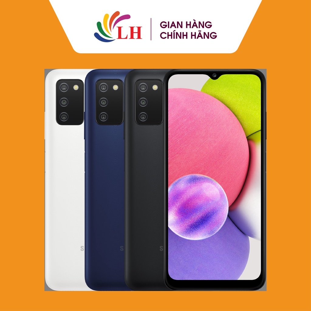 Điện thoại Samsung Galaxy A03s (4GB/64GB) - Hàng Chính Hãng - Thiết kế thời trang, viên pin dung lượng lớn 5000mAH