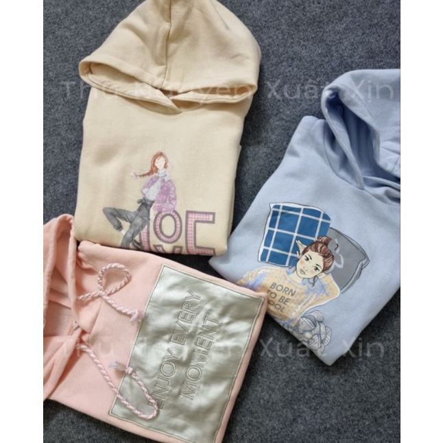 Áo nỉ hoodie Redtag pastel bé gái