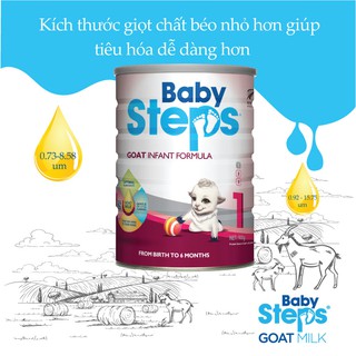 Sữa dê Baby steps số 1 - 400g