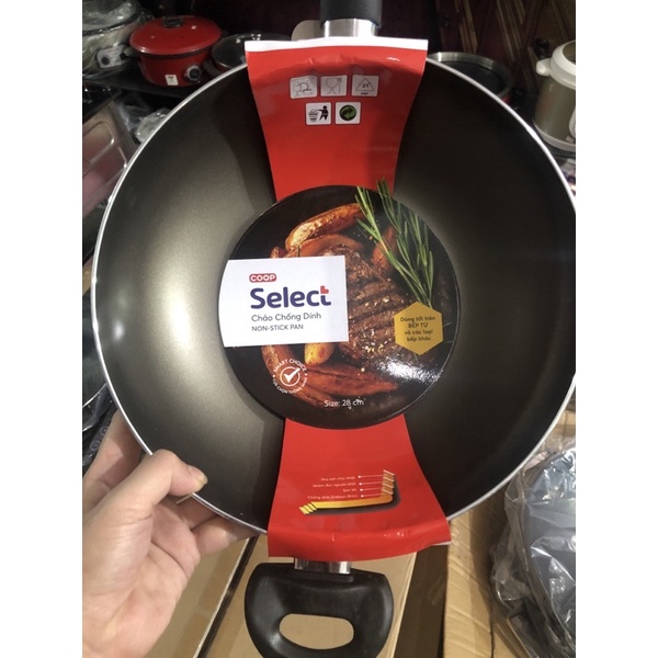 Chảo chóng dính sâu lòng COOP NON-STICK PAN 28cm đáy từ, sản xuất tại cty CP elmich.