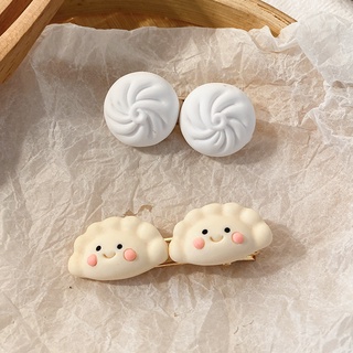 Kẹp tóc hình bánh bao / há cảo cỡ nhỏ thiết kế sáng tạo dễ thương
