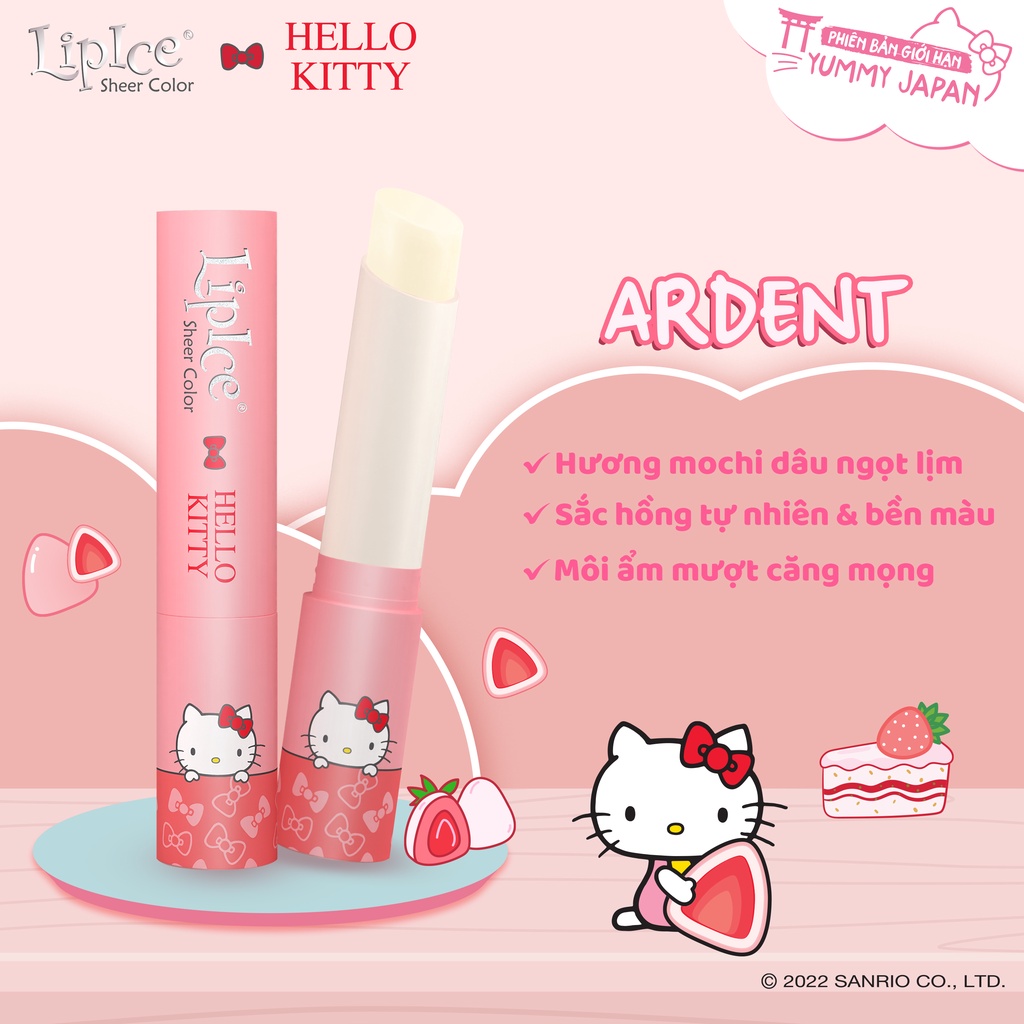 Son dưỡng hiệu chỉnh sắc môi tự nhiên LipIce Sheer Color x Hello Kitty 2.4g (Phiên bản giới hạn) + Tặng kèm móc khóa