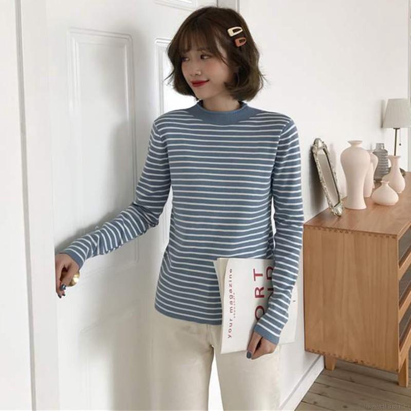 [Baywellfashion]Áo len cổ lọ dài tay phong cách Hàn Quốc trẻ trung dành cho nữ | BigBuy360 - bigbuy360.vn