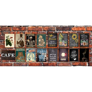 Tranh Thiếc (Poster kim loại) Chủ Đề "Quán Cà Phê 8"