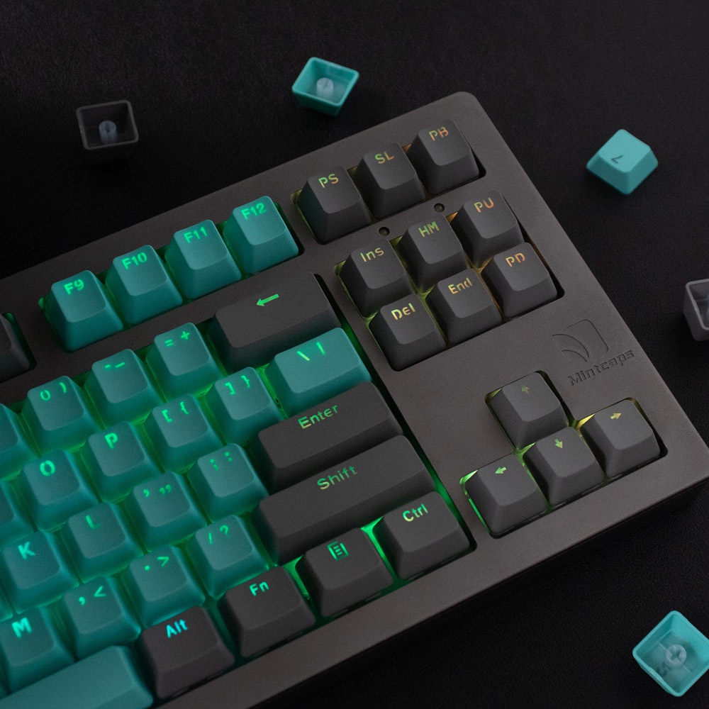 Bộ 108 Nút Bàn Phím Cơ Màu Xám & Xanh Lá Bằng PC Chất Lượng Cao Cho Cherry MX