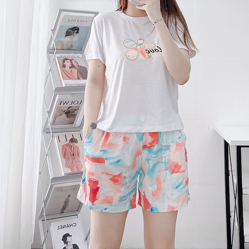 Đồ bộ nữ , 100% thun cotton vnxk