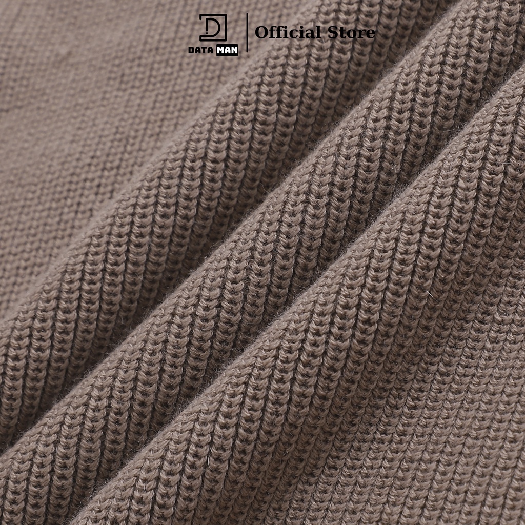Áo gile len nam DATAMAN cao cấp, cổ tròn unisex, thêu logo ở ngực, chất liệu len Cashmere, style Hàn Quốc - GILEDT22-10