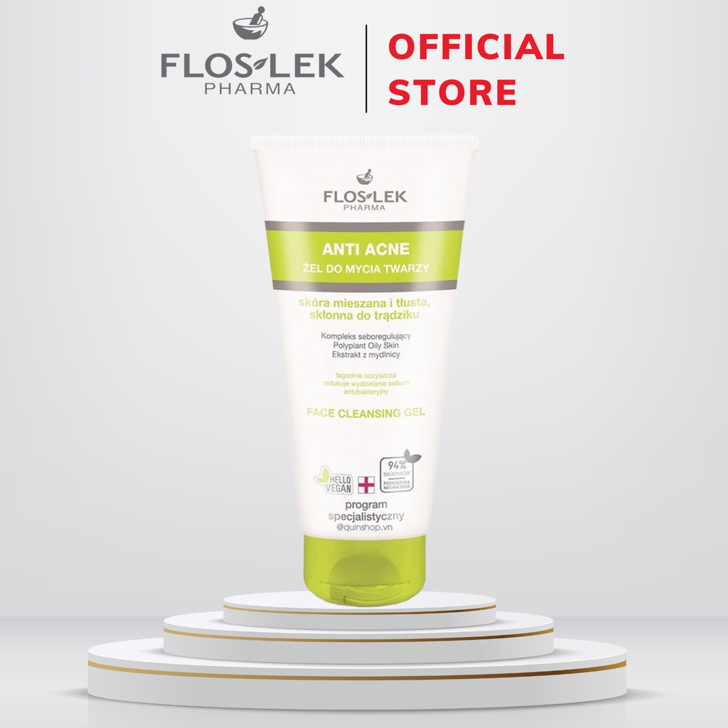 Sữa rửa mặt Floslek cho da dầu mụn siêu sạch 200ml