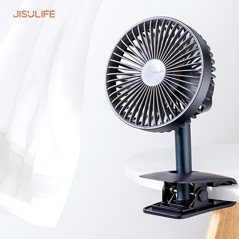 Quạt mini kẹp xe đẩy, kẹp để bàn văn phòng Jisulife F7B, xoay 360 độ hoạt động 12 tiếng_BH 12 tháng chính hãng | BigBuy360 - bigbuy360.vn