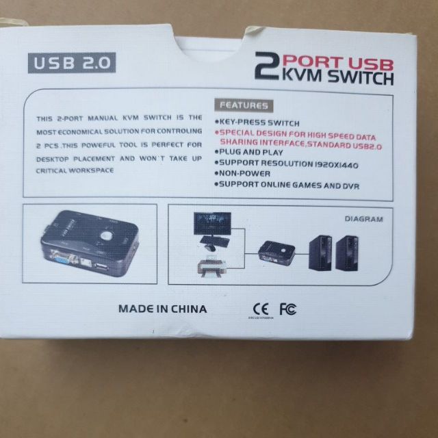 Bộ KVM switch 2 cổng
