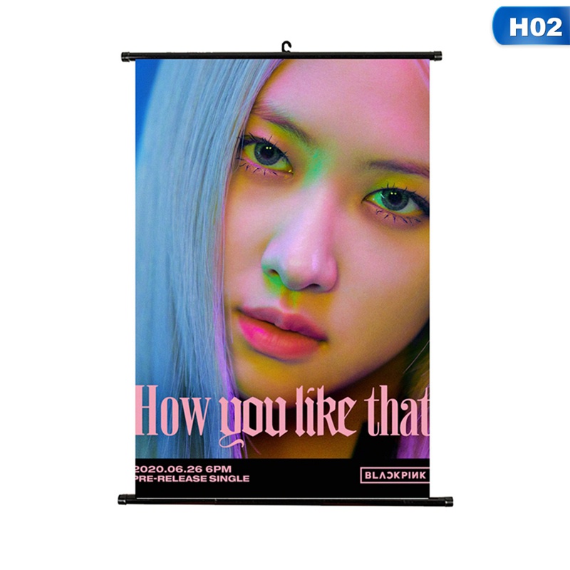 Hit upon Kpop Blackpink How You Like That  Poster Stickers New Album Lisa Rose Jennie Jisoo Hang Poster 21*30cm