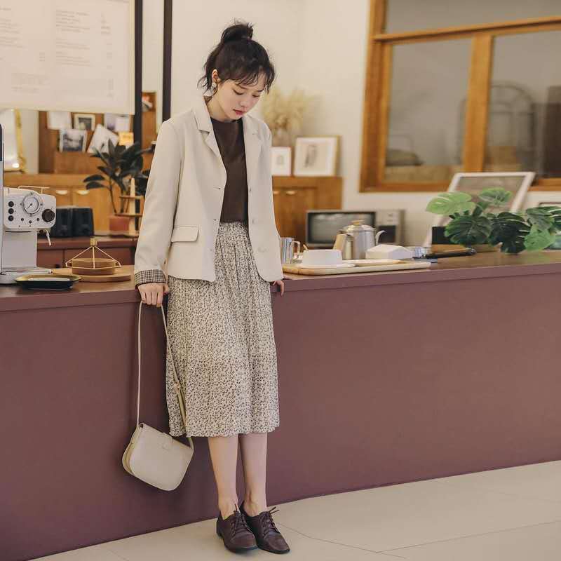 Áo khoác blazer phong cách Hàn Quốc trẻ trung hợp thời trang mặc hàng ngày cho nữ