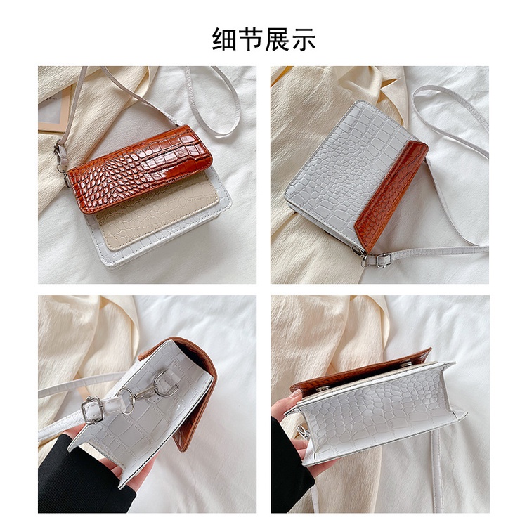 Túi xách JASMIN NOIR giả da cá sấu sang trọng cho nữ