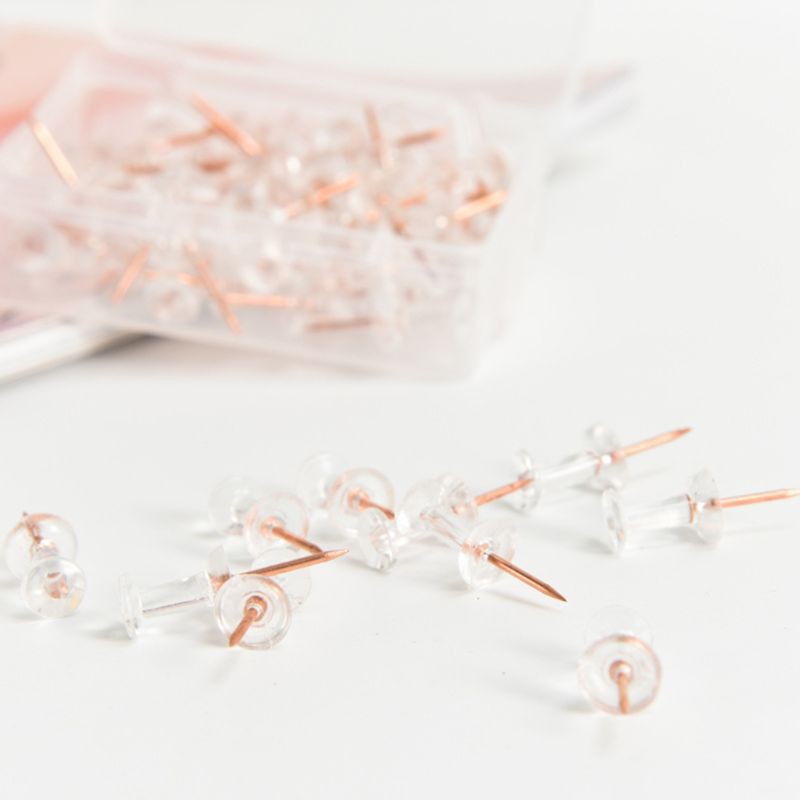 Set 100 Đinh Ghim Màu Vàng Hồng
