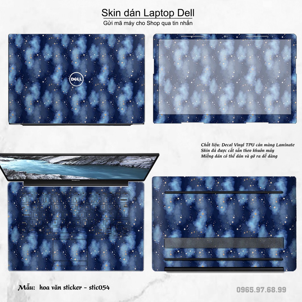 Skin dán Laptop Dell in hình Hoa văn sticker _nhiều mẫu 9 (inbox mã máy cho Shop)