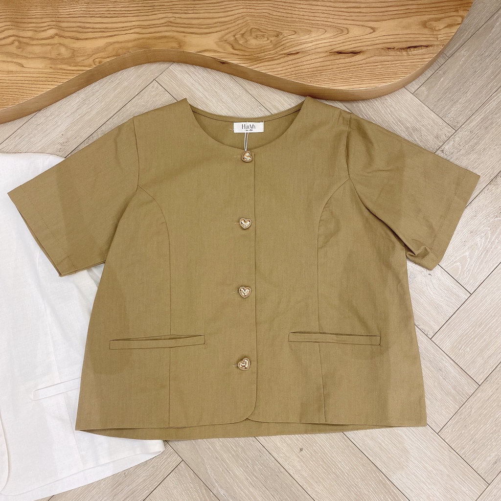 Áo cộc cúc tim GOLD 6205