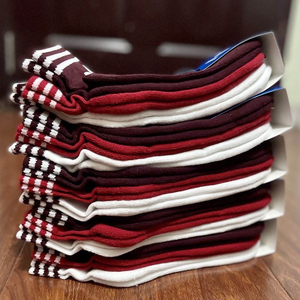 (HÀNG XUẤT XỊN) Vớ / tất cổ ngắn Trefoil Stripe Ankle Socks Made in Cam//bo full-tag-code  Free size