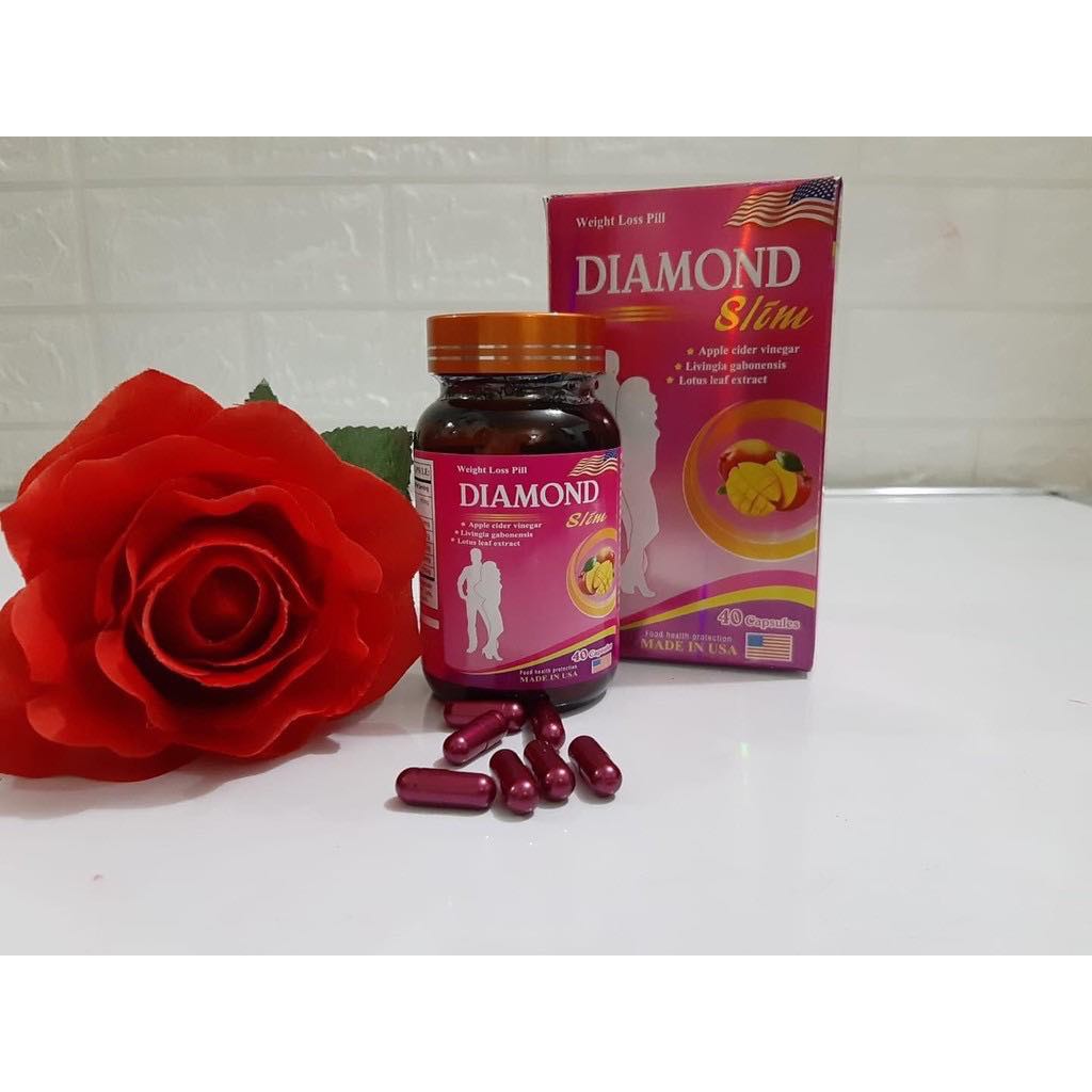 Viên uống giảm cân Diamond Slim, hỗ trợ chuyển hóa chất béo, giảm cân, bổ sung collagen đẹp da - Healt Pharmacy