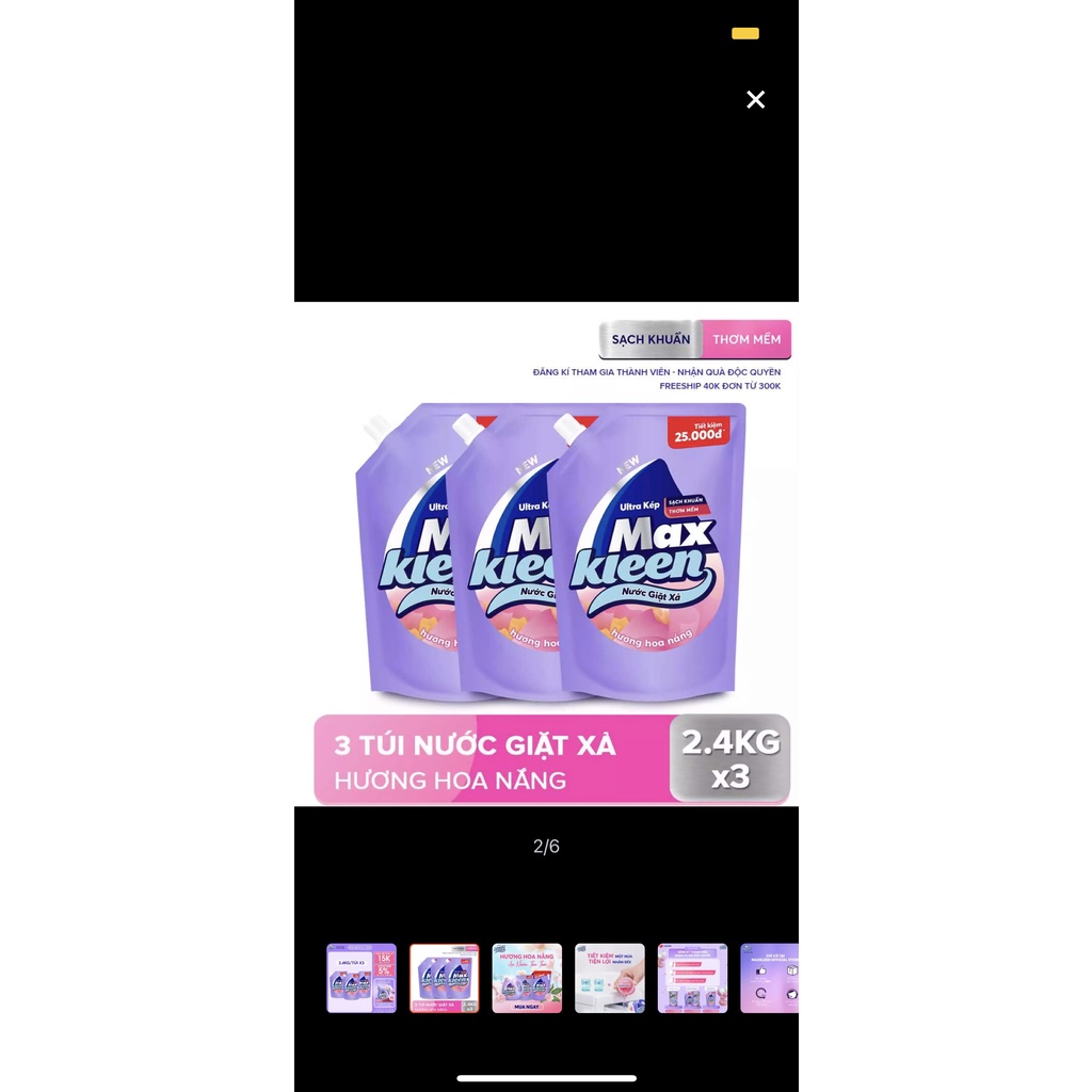 Nước giặt Maxkleen combo khuyến mãi 2,4kg , 3,8kg Mua 1 tặng 1