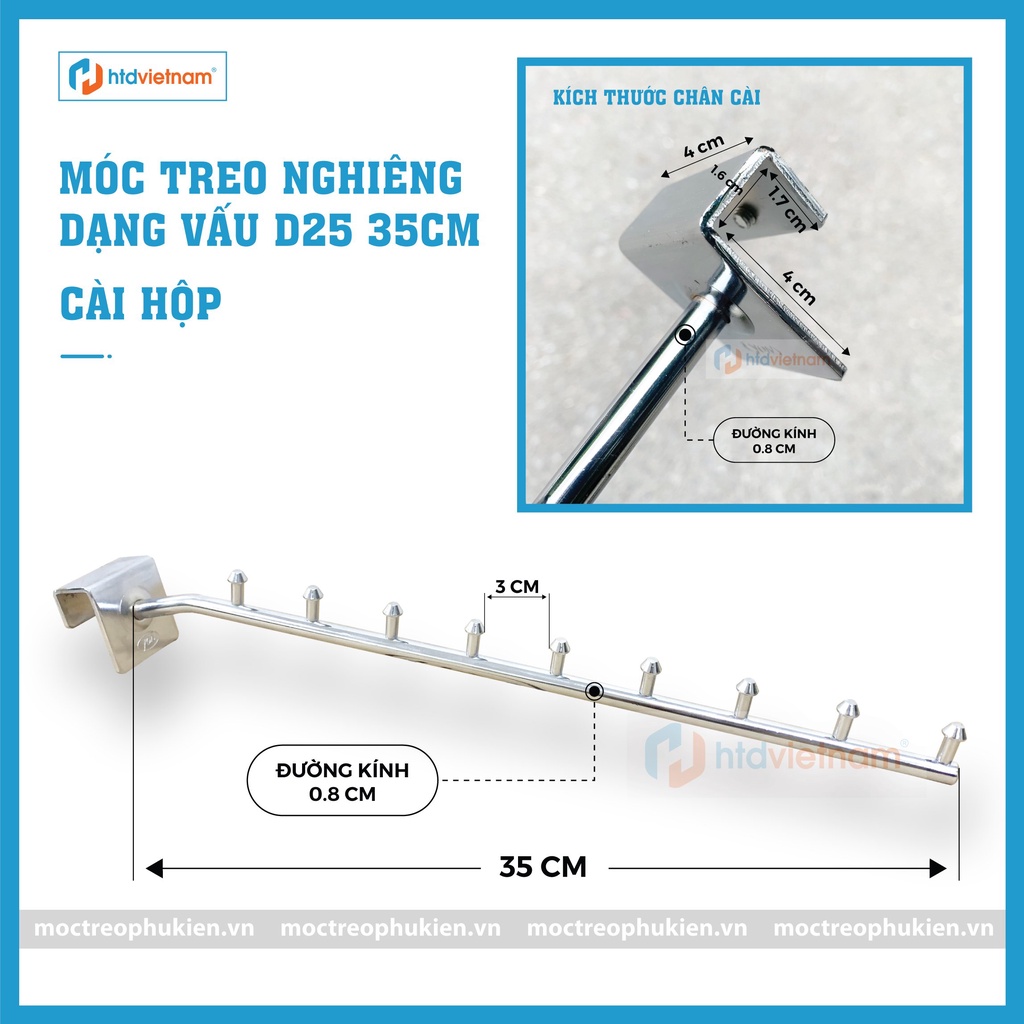 Móc treo quần áo shop dạng vấu D24