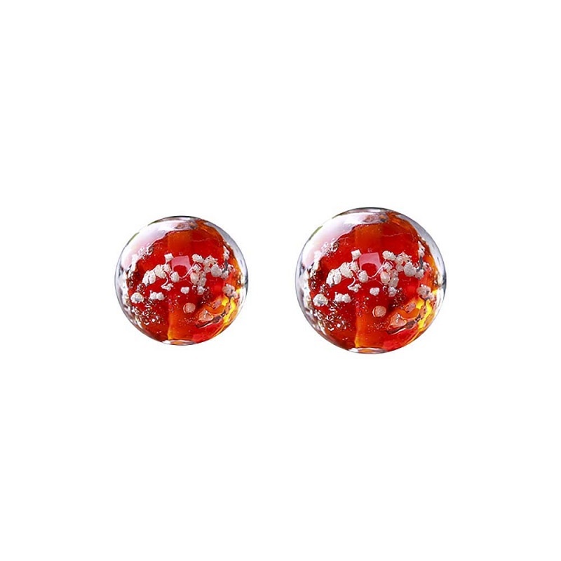 Set 5 Hạt Đá Thủy Tinh Tròn Tự Nhiên 10mm 12mm Làm Trang Sức