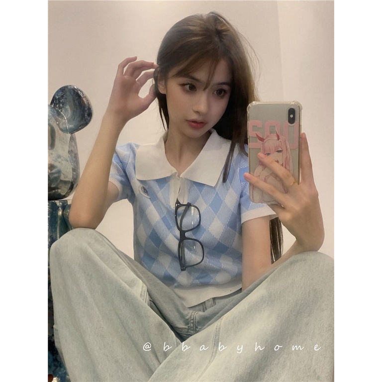 Áo Thun Tay Ngắn Cổ POLO In Hình Gấu Dễ Thương Cho Bé Gái