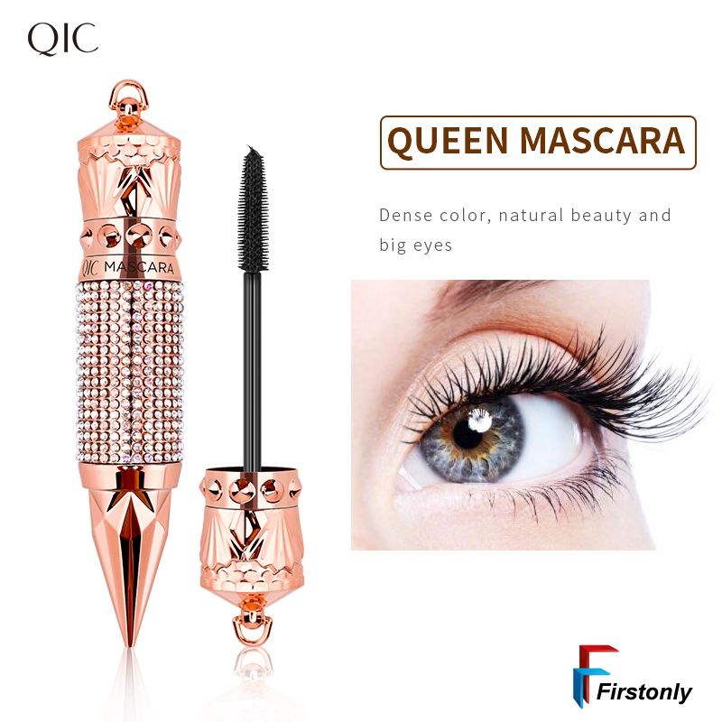 Mascara QIC màu đen chống thấm nước chuốt dài dày và cong mi
