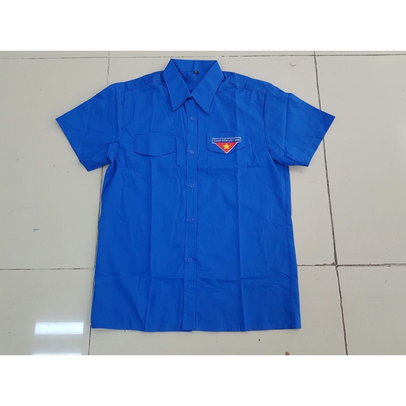 Áo sơ mi đoàn cộc tay vải pangrim | BigBuy360 - bigbuy360.vn