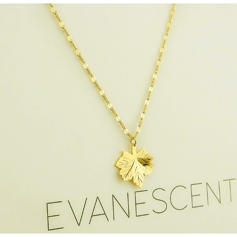 Dây chuyền nữ titan cao cấp lá phong siêu đẹp, bền màu, chuẩn thời trang